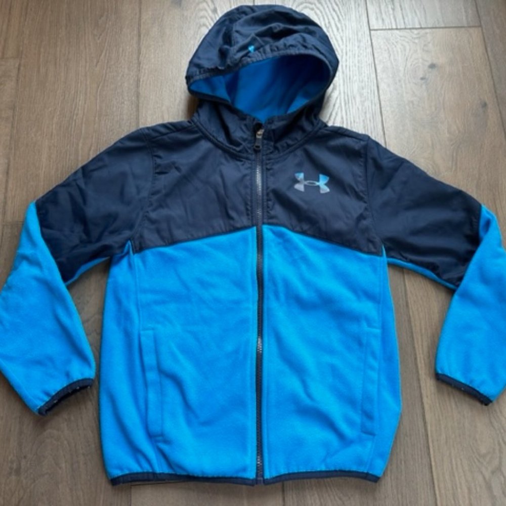 UNDER ARMOUR BOYS HOODED ZIPPER CLOSURE JACKET